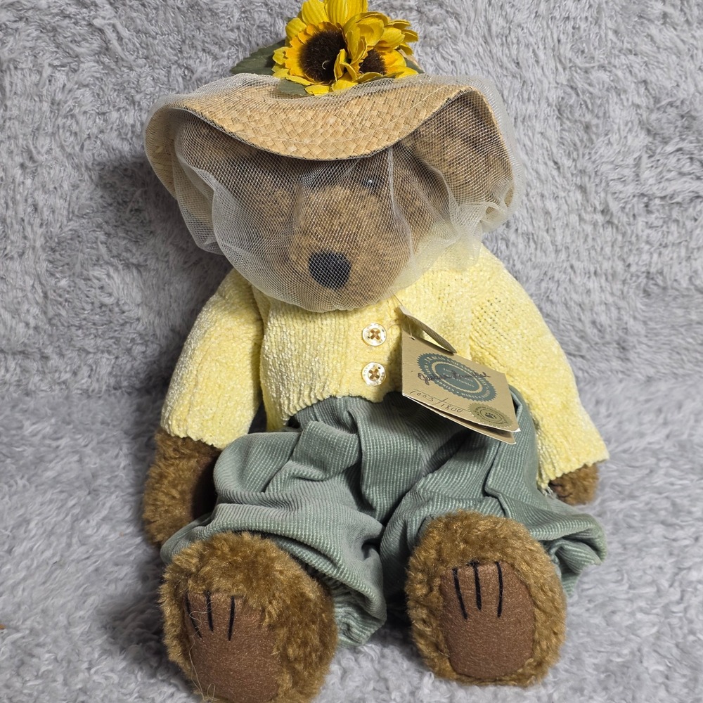 Boyds Bears Beekeeper Teddy Bear Plush Limited Edition Signed NWT 12in